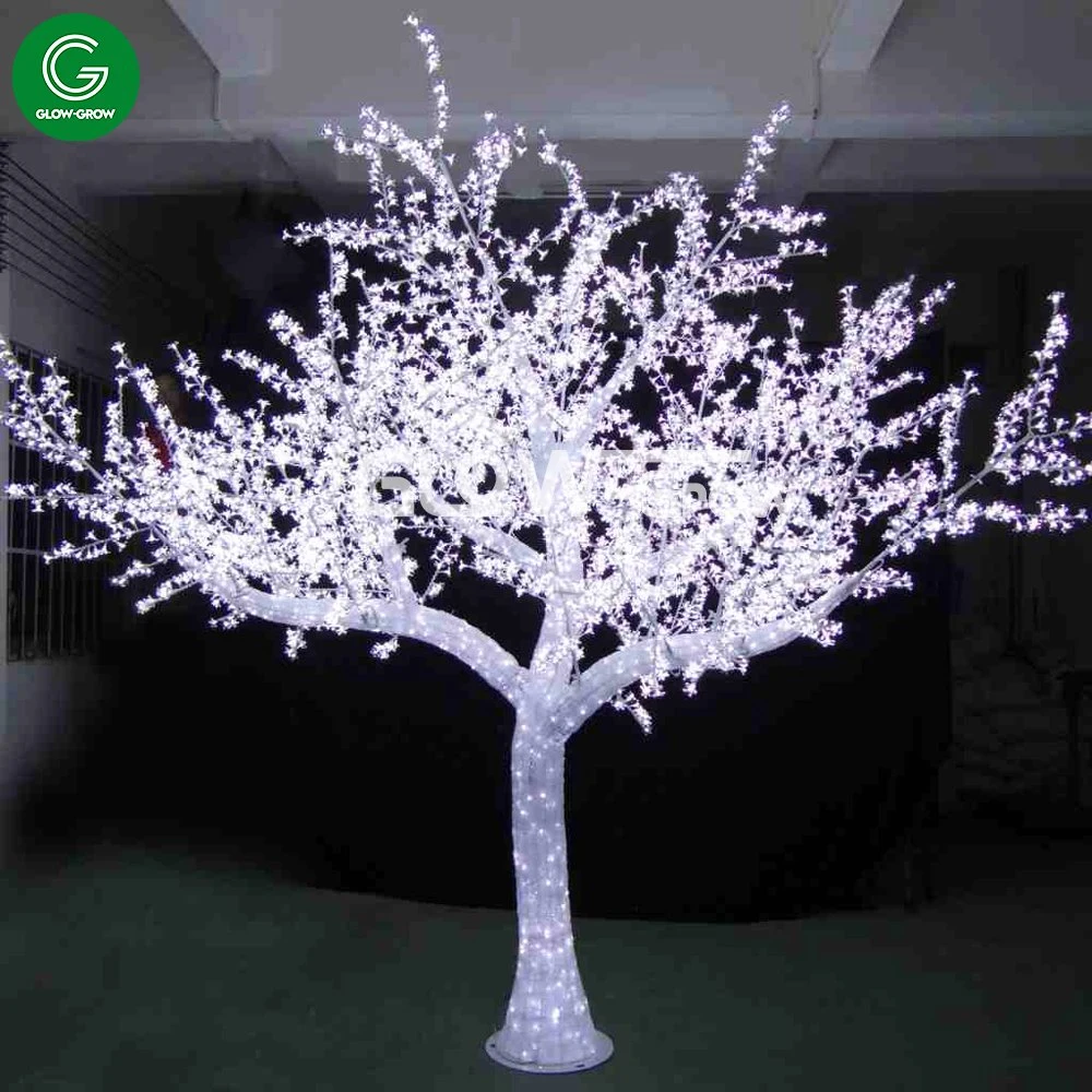 3m Green Artificial LED Lighting Fiber Tree for Outdoor Holiday Event Street Commercial Landscape Hotel Shopping Mall Decoration