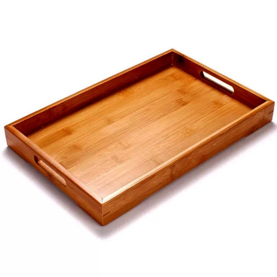 Home Rectangular Chinese Bamboo Tray Tea Cup Tray