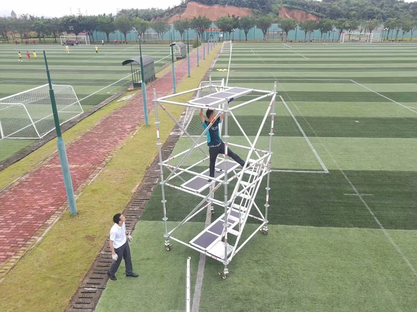 Used Portable Steel Aluminum Scaffolding Tower Aluminum Workstation Tower Casing for Home Use