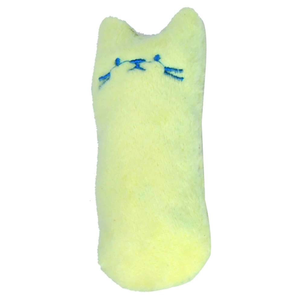 Pulgar Catnip Emoji cara Plush Juguete con sonido dientes de papel Suministros de juguetes de gato de morder
