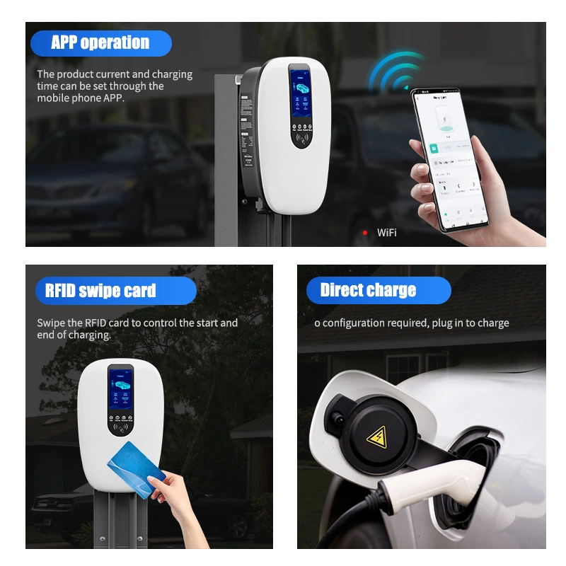 Plug & Play, RFID, APP / Ocpp 1.6j Wallbox EV Charging Stations