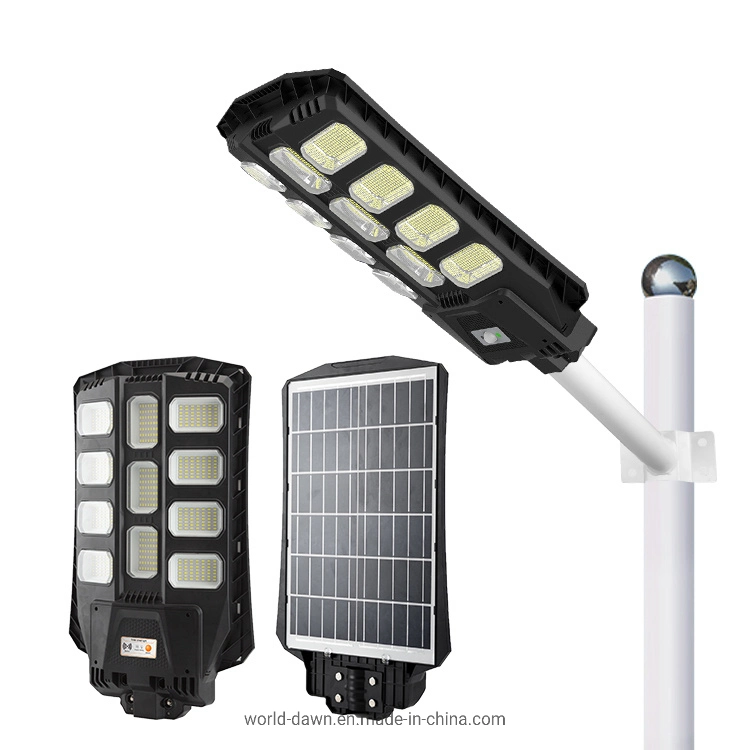 Iluminación LED para exteriores IP65 LED impermeable integrada Solarstreet 300W 400W 500W sensor de movimiento Gardenall en una luz solar de calle