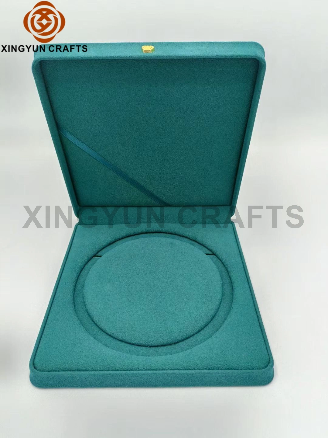 2022 New Turquoise Color Hot-Stamping Leatherette Jewelry Peal Necklace Box Wholesale/Supplier Cheap Jewel Decorative Gift Box