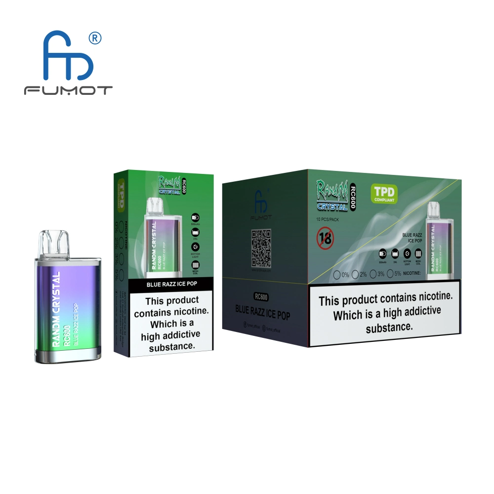 Fumot Tpd E cigarrillo Randm Crystal 600 inhalaciones de Vape desechables