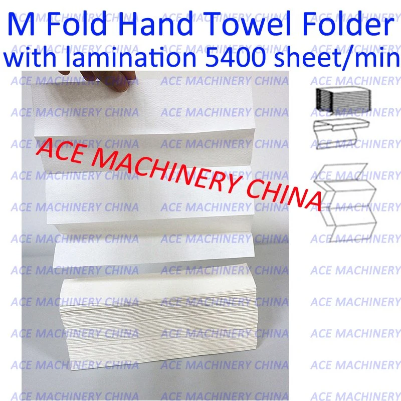 6lanes High Speed M Fold Hand Towel Machine with Lamination