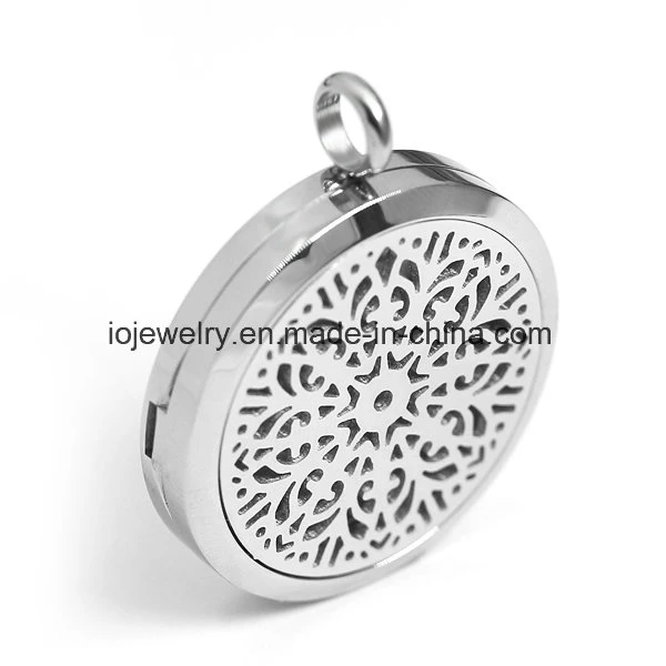 316 Stainless Steel 30mm Round Floating Charm Locket Pendant Perfume Oil