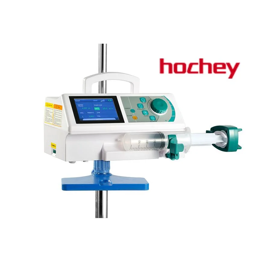 Hochey Medical China Proveedor Hospital de emergencia Standard Injection Medical intravenoso Bomba de jeringa del sistema de control remoto