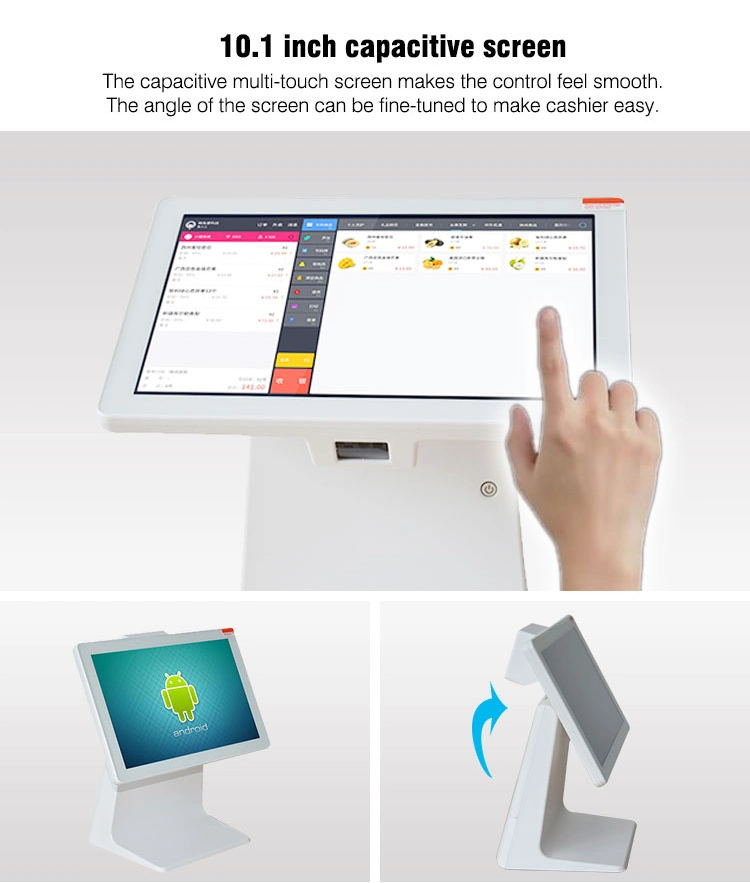 Caixa Registrador de 10,1 pulgadas con pantalla táctil de los sistemas POS Online Las máquinas Hcc una1012-H