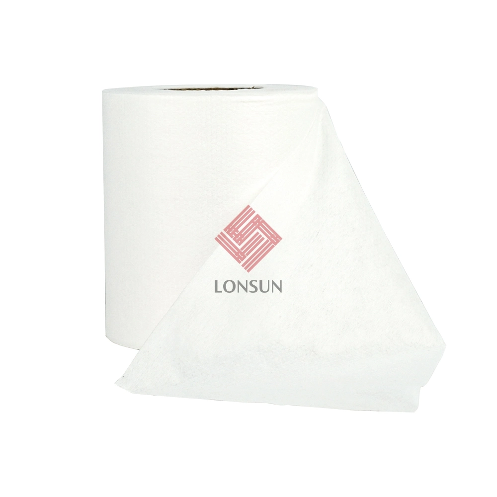 Embossed Cross Fiber Spunlace Nonwoven Fabric Wet Wipes Materials Cotton Tissue Plain Polyester Non Woven Fabric