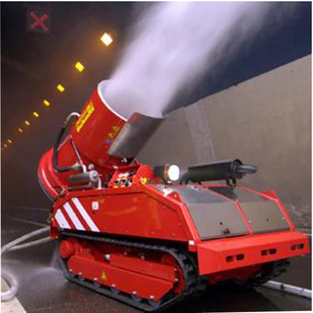 Multifunctional Remote Control Rubber Tracked Chassis Fire Fighting Robot