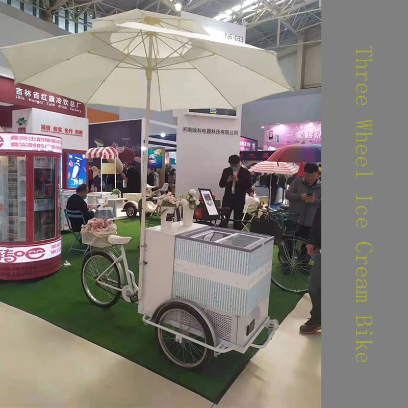 Food Snack Electric Motorcycle Scooter Bicycle Electric Icecream Bicycle Show Case