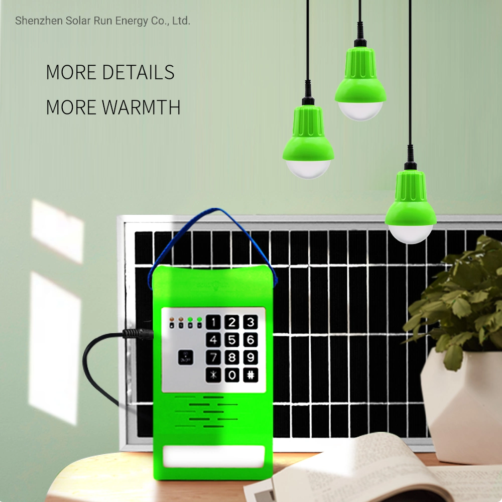 Off Grid PAYGO Solar Energy Lighting System Power Home Kit Mit Ladegerät für Mobiltelefone