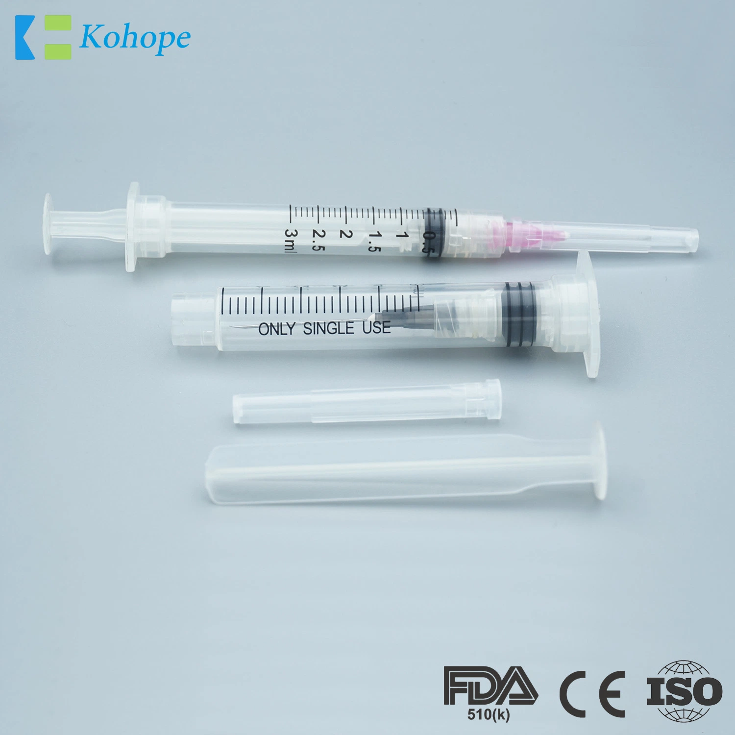 Guter Service Kunststoff Auto-Destruct OEM / ODM 0,1ml/0,5ml/1ml/3ml/5ml/10ml China Sicherheit hypodermic Nadel