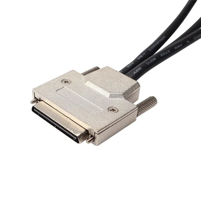 Factory Price High quality/High cost performance Stable Video Transfer Black Vhdci SCSI68 Male to 3 HDMI Female Splitter Cable for 1 Vhdci Video Sharing 3 Monitors