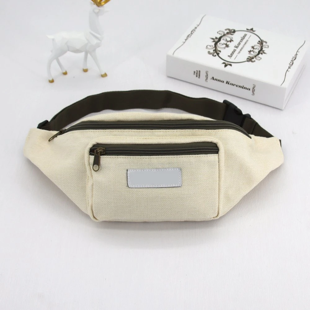 Wholesale Fanny Pack Promotion Jute Sports Running Waterproof Waist Bag Sling Crossbody Custom Fanny Pack