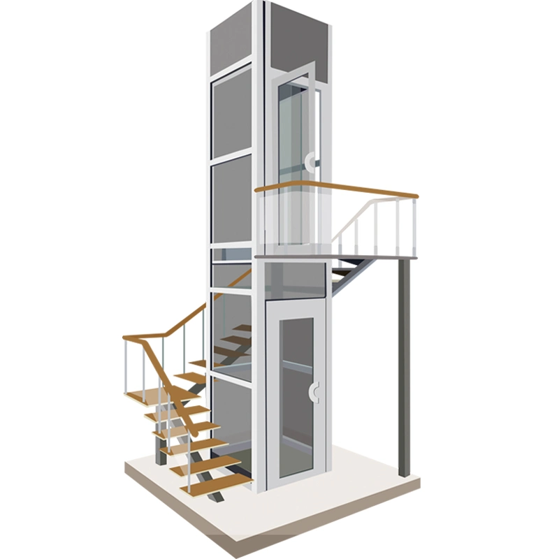 Vertical Disable Idoso House Elevador Plataforma hidráulica Handicap Home Villa Cadeira de rodas residencial vidro de observação de passageiros Sightseeing Lift