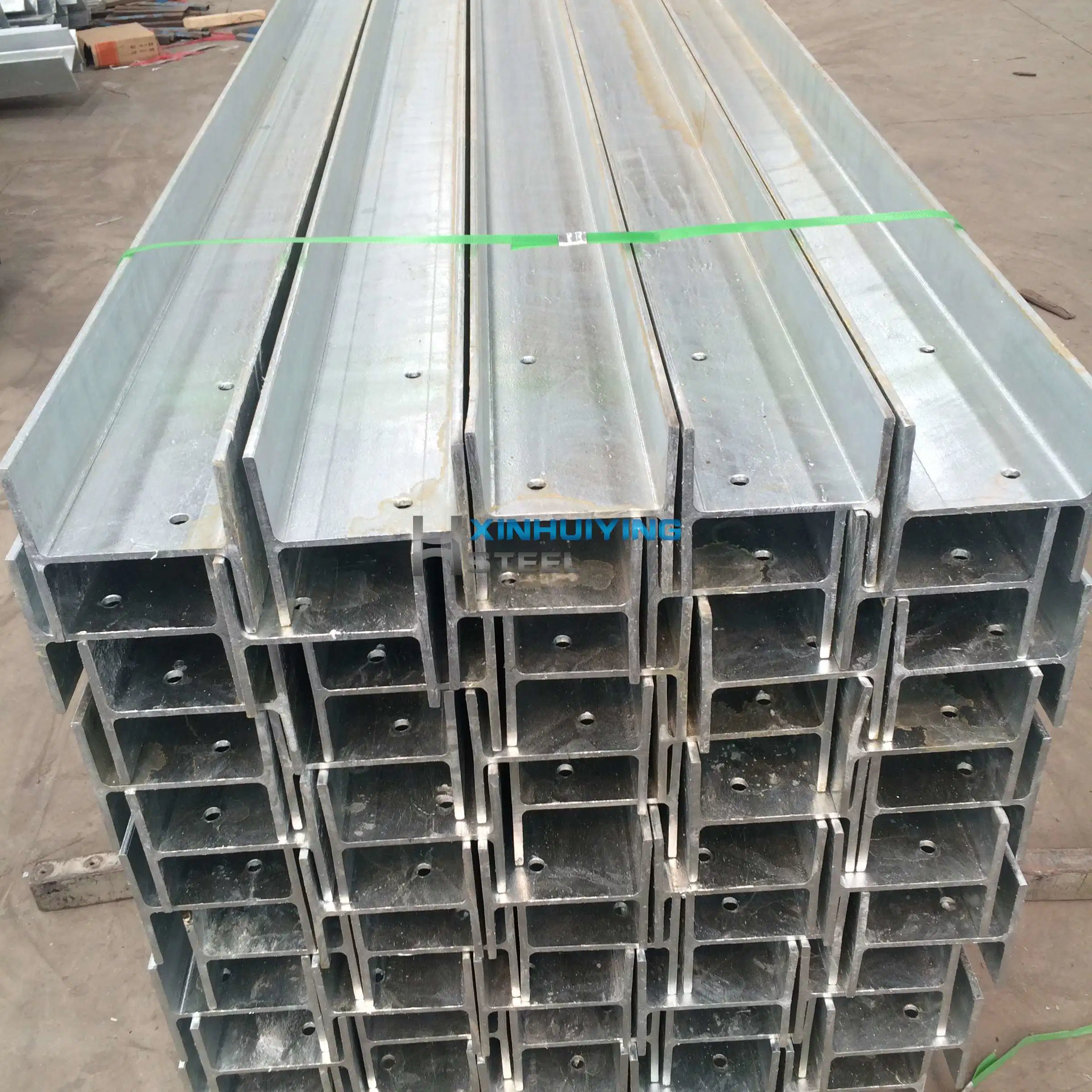 High Quality Hot DIP Standard Galvanized H Beam Sizes Price Per Kg Galvanized Steel Beams Structural Iron Metal I Beam