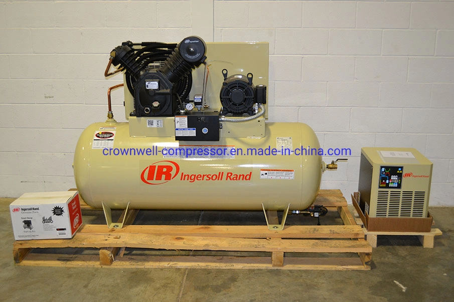 Ingersoll Rand 2-2545e10 2-2545e10-V 2-2545e10-P zweistufige elektrische Duplex-Eingangsluft Kompressor 10HP 120 Gal Horizontal