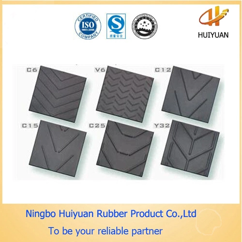 China Manufacturer Chevron Rubber Transportation Belts Used in Wood Pellet Production