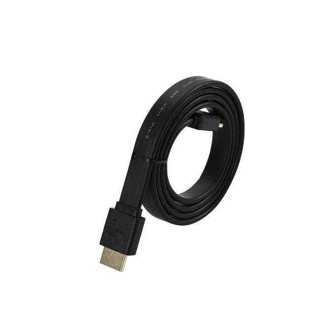 4K HDMI Male to Male Flat Cable Black