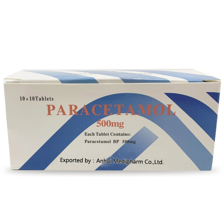 قرص بارسيتامول 500 ملغ، 10*10/علبة، أدوية غربية