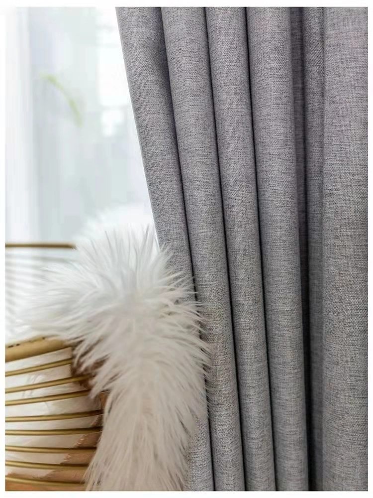 Factory Window Plain Thickened Modern Simple Pure Color Home Textile Cotton Fabric