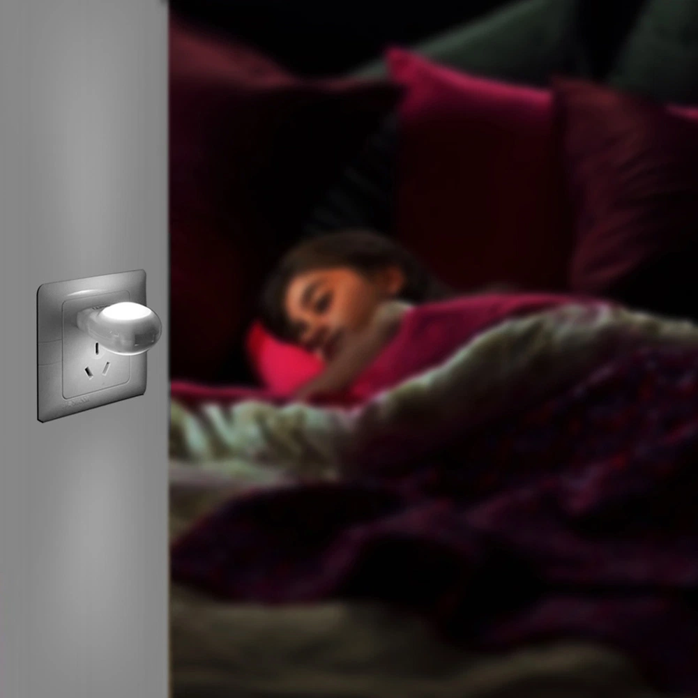 Mini LED Luz Nocturna Caracol lámpara de noche automática del sensor de luz incorporada la luz de control Lampara de pared para el bebé niños dormitorio de la UE/tapón de EE.UU.