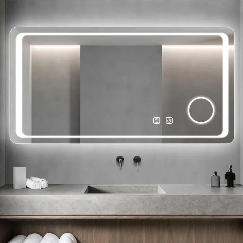 Wholesale/Supplier Decorative Magnify Mirror Android maquillage lumineux miroir mural avec Lampes LED pour bain