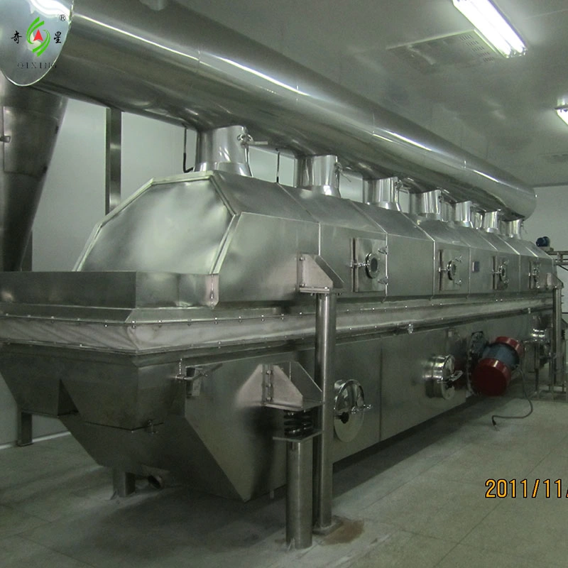 Auto Continuous Feeding and Discharging Vibrating Fluid Bed Dryer Equipment for Particle