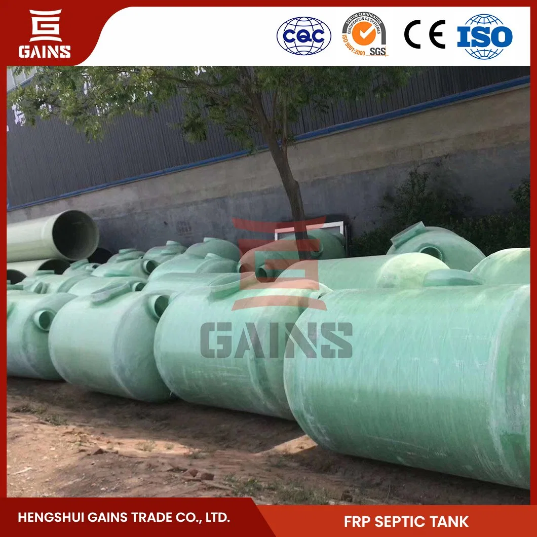 Gewinne Fiberglas Kleine Wicklung Septic Tank Hersteller China Fiberglas Wicklung Klärgrube