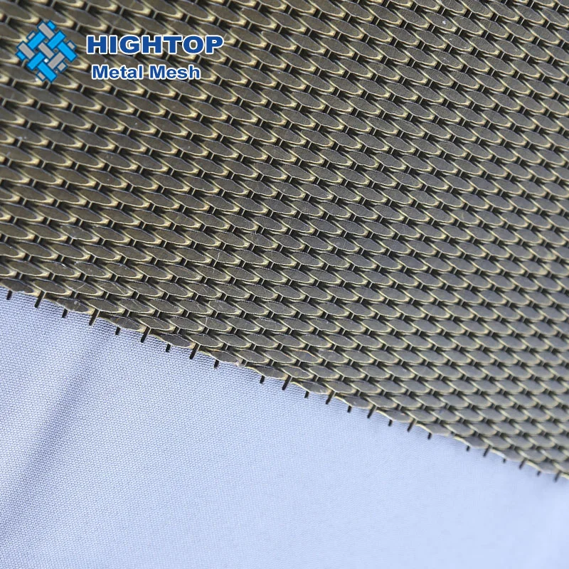 Architectural Square Hole Round Wire Crimped Woven Mesh for Exterior Wall Decoration