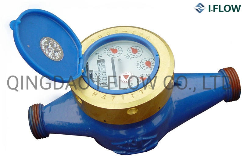 Dry Type Multi Jet Class B Plastic Brass Water Meter