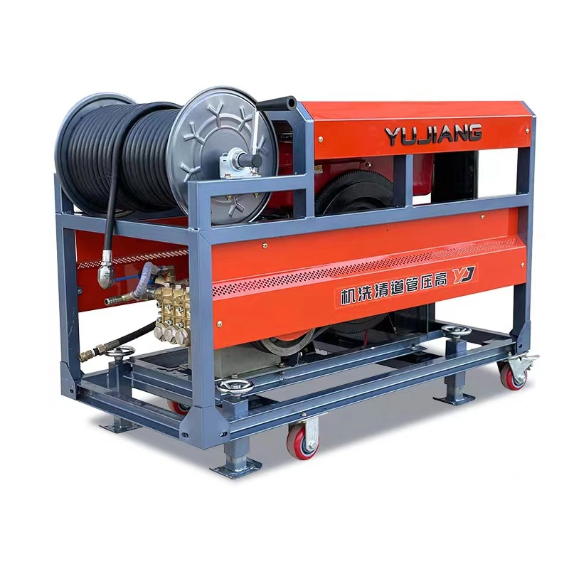 Yujiang 200bar 85L/Min Diesel Engine Driven Industrial Sewer and Drain Jetters