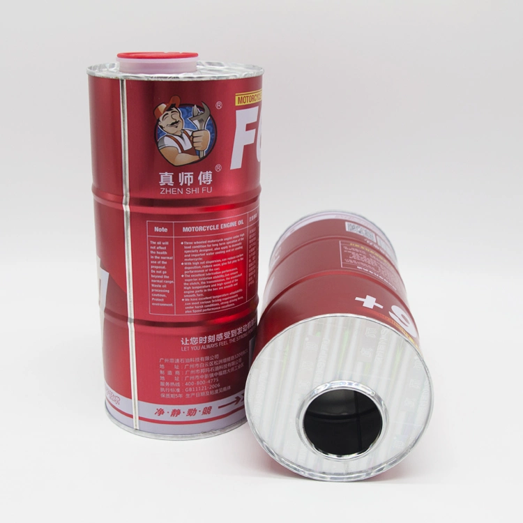 Factory Price Round 1L Car Care Tin Can with Plastic Lid