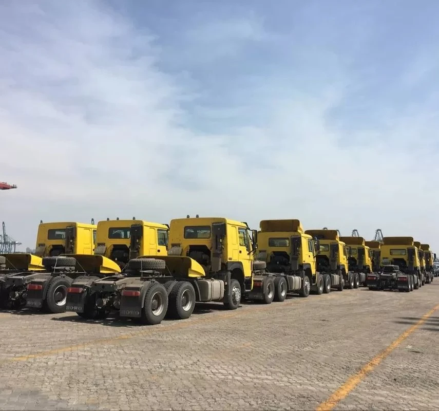 شاحنة سحب مقطورة 430HP Sinotruk HOWO T7h CNG يدوية ثانية جرار مستخدم Head Heavy Duty 6X4