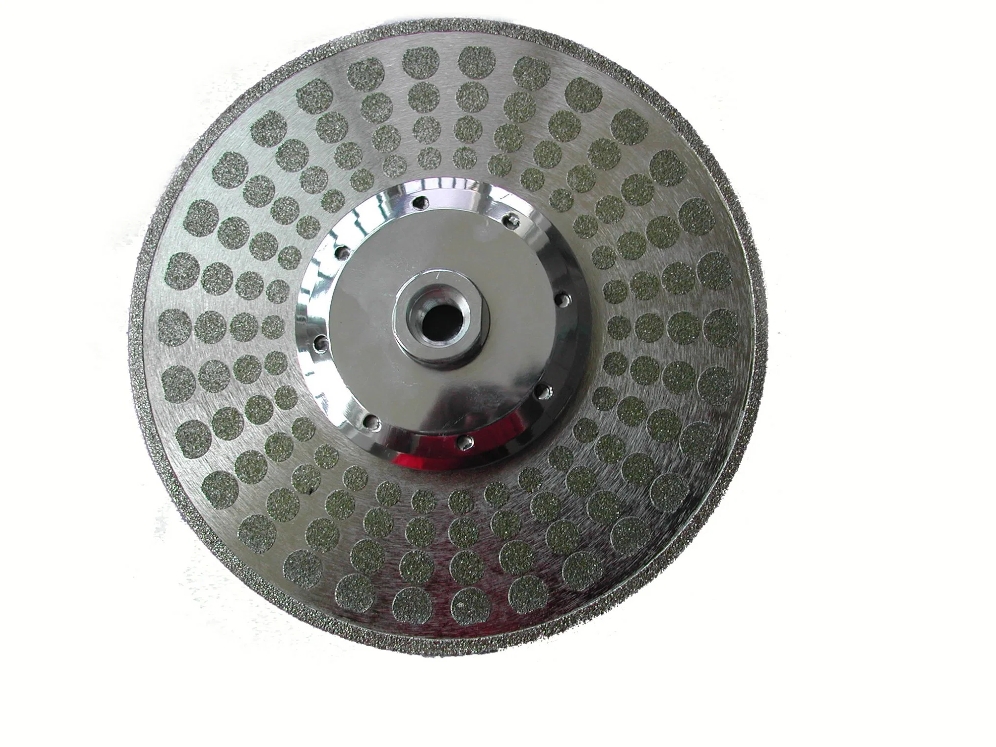 Continuous Rim Electroplating Diamond Cutting Wheel with DOT Protection Side and Flange