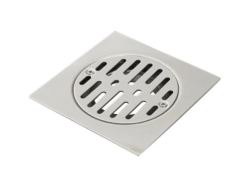 Square Chrome Plated Floor Drain Stainless Steel Anti Odor Kitchen Floor Drain