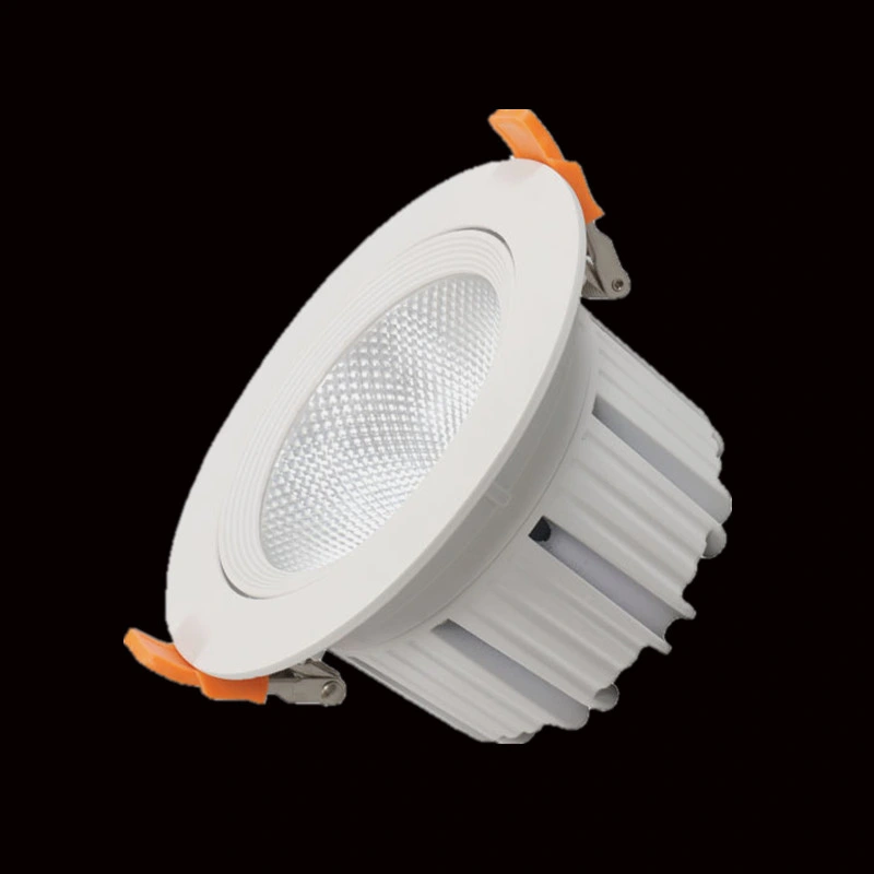 Foco fixo LED antirreflexo de 5 W, 7 W, 12 W, 18 W, 24 W. FOCO COB Matt White 4000 K para reduzir a Casa Foco de pista