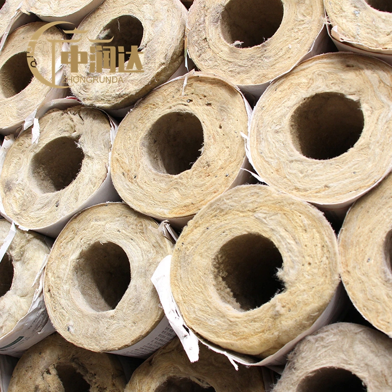 Heat Resistant Thermal Insulation Foil Mineral Rock Wool Pipe