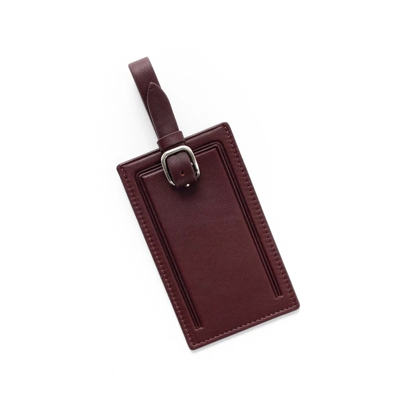 Standard Rectangular Mini PU Travel Luggage Tag