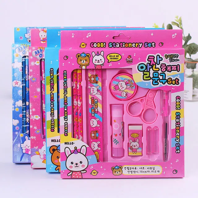 Hot Sale Cheap Cute Kids School Stationery Gift Set for Promotion