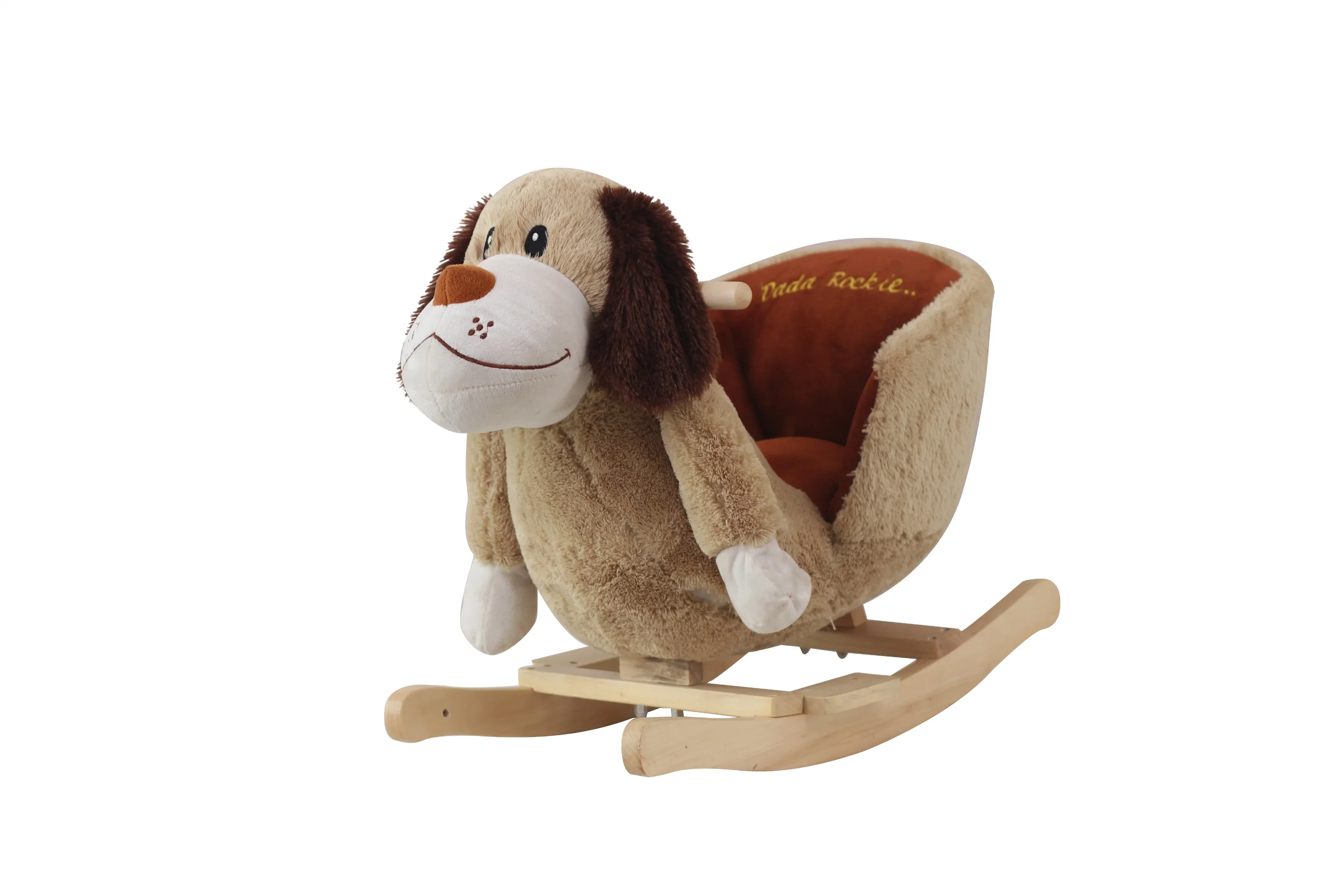 OEM ODM Whosale Plush Baby Wooden Rocking Chair Kids Children Ride Toy