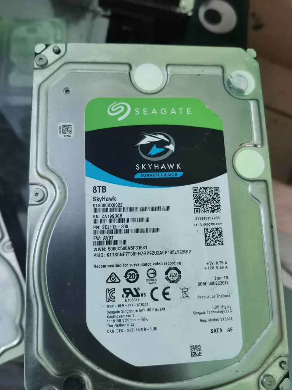 Seagate Skyhawk Surveillance 8tb Hard Diskst8000vx0022 8tb SSD/HDD SATA 6.0GB/S 256MB Hard Drive SSD/HDD