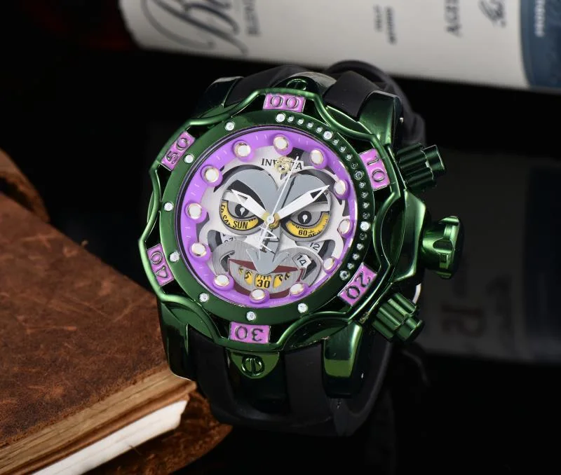 Hot Selling Clown Big Dial Silicone Band Quartz Men&prime; S Watch