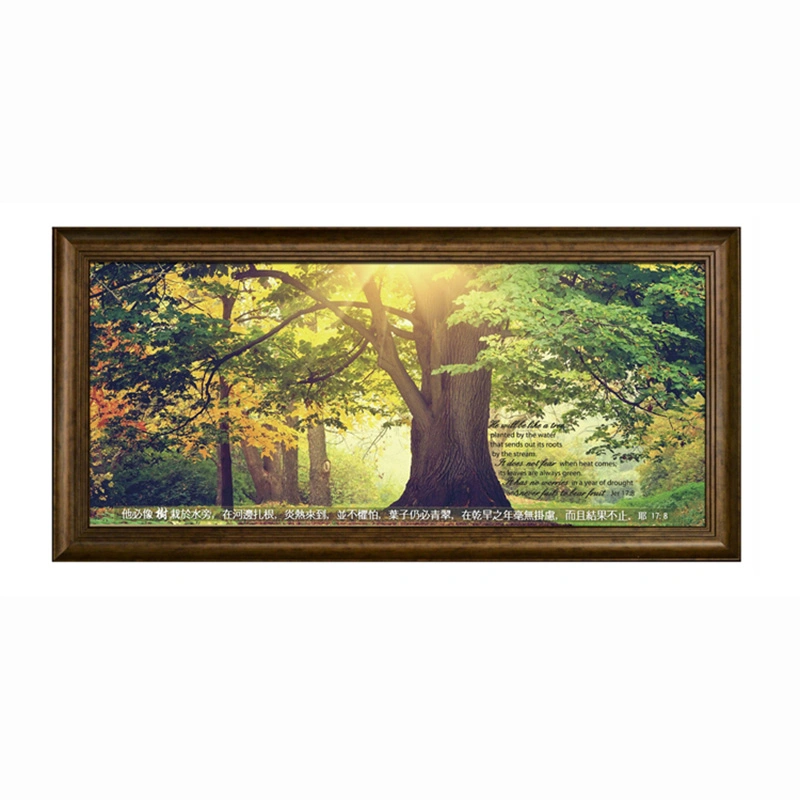 Decoration Art Life Tree Christian Colourful Oil Painting for Gc-Xr-PA088