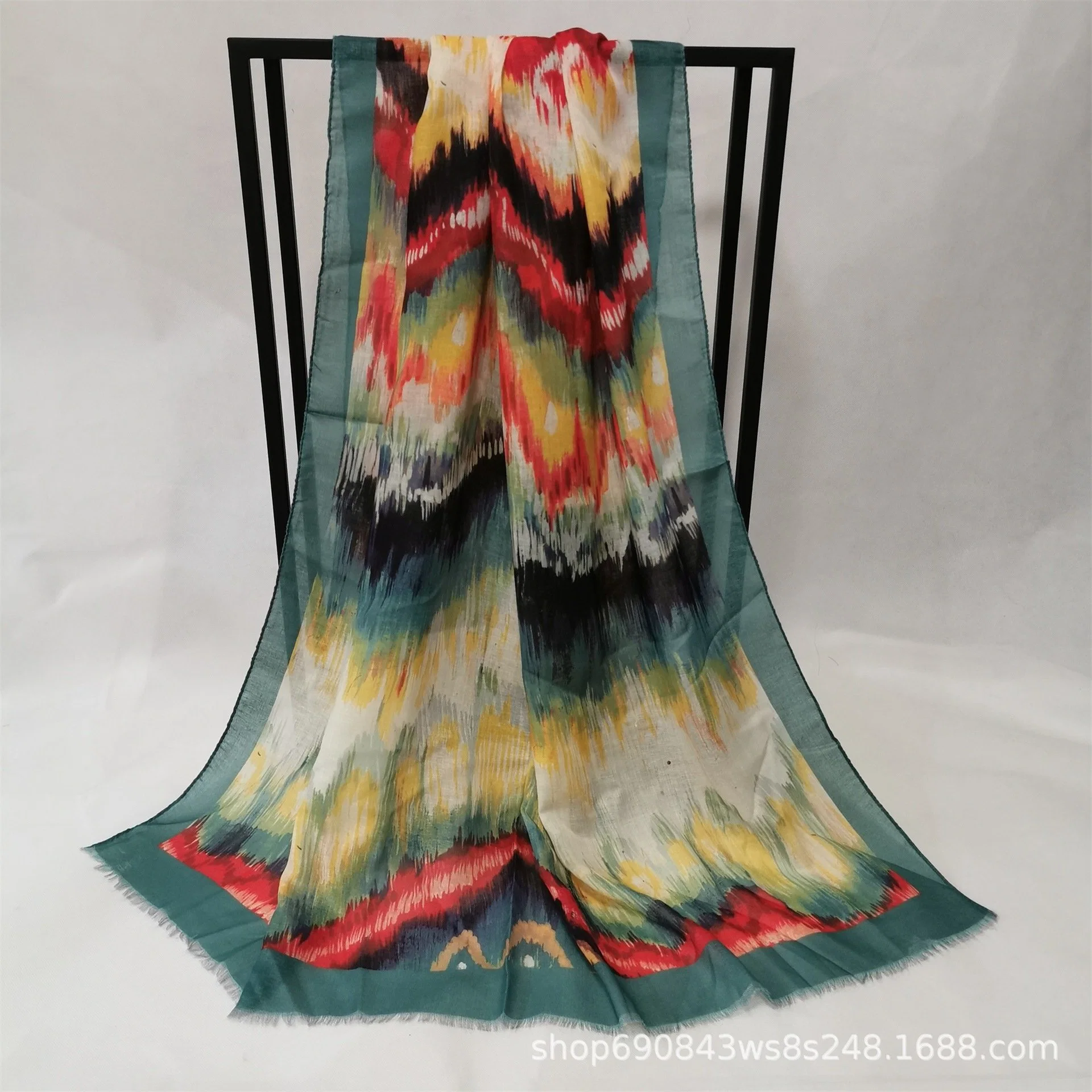 Wholesale/Supplier Print Pattern Lady Women Large Long Satin Silk Scarf