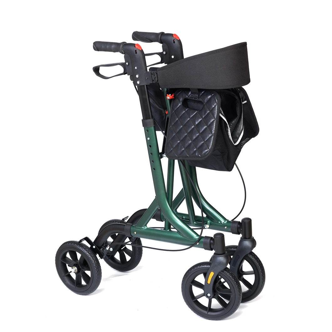 Faltbarer, einfach zu lagerender Transport Aluminium Patient Home Care Rollator Für Senioren mit Sitz