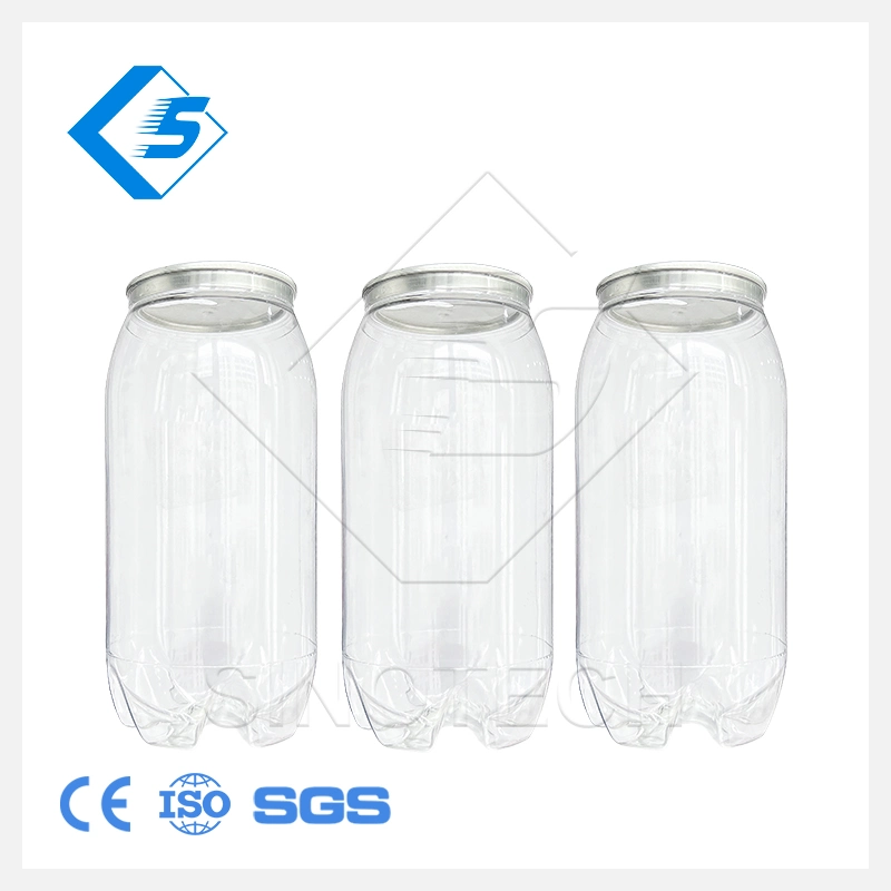 Creative U Shape 350ml 500ml Pet Plastic Bottle Jar with Wide Opening Pet Stretch Blow Molding Machine for Beverage Fresh Juicen