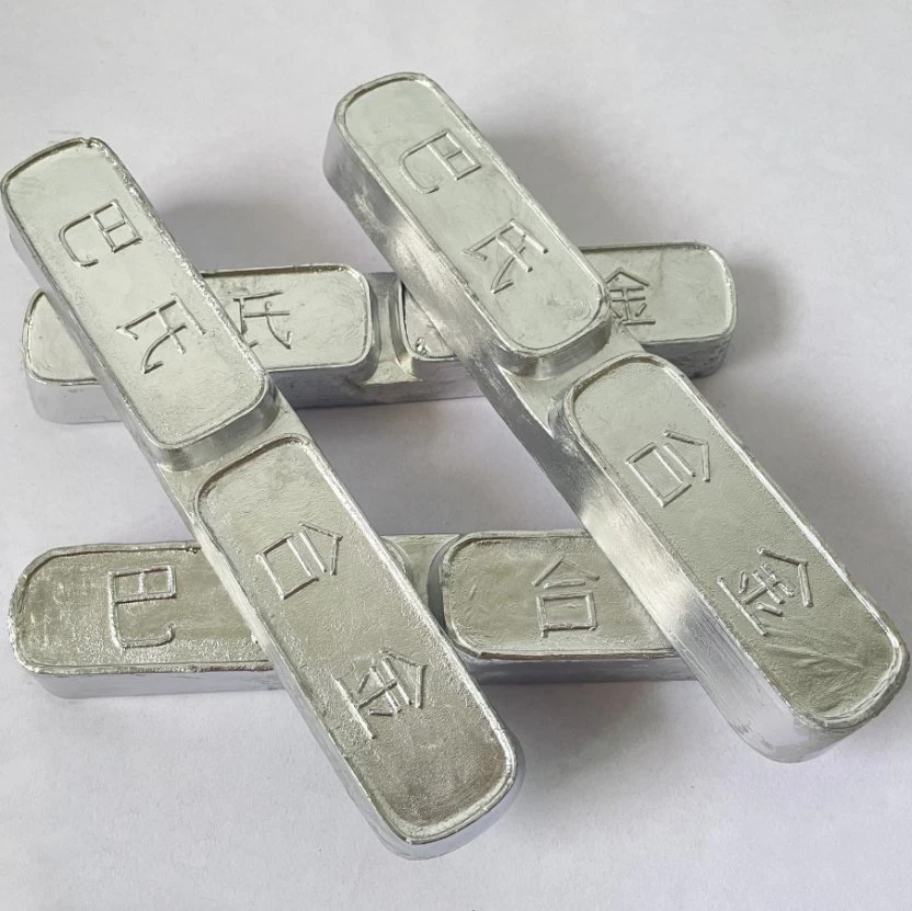 China Manufacture Wholesale/Supplier Silver White Ingot Babbitt Alloy B83 B16