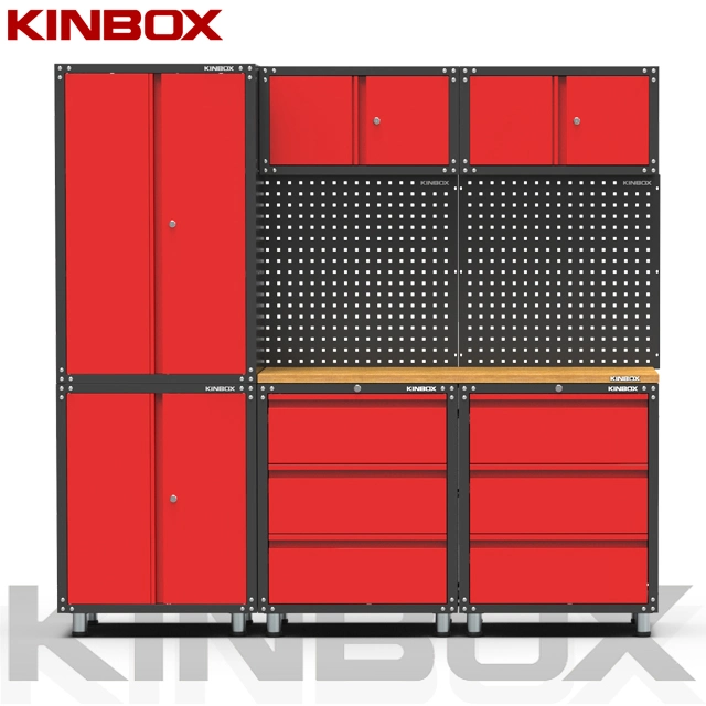 Kinbox 9 Pieces Garage Tool Storage Cabinet Combination From China Supplier